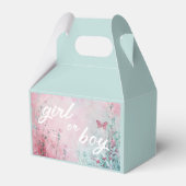 可愛い蝶のジェンダーリビールパーティー園 フェイバーボックス (裏面サイド)