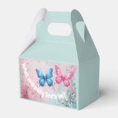 可愛い蝶のジェンダーリビールパーティー園 フェイバーボックス (正面サイド)