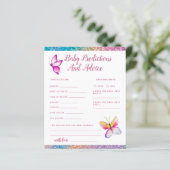 可愛い蝶のベビー予測とアドバイスカード (スタンド正面)