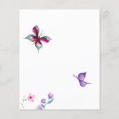 可愛い蝶のベビー予測とアドバイスカード (裏面)