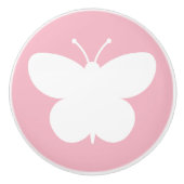 可愛い蝶の子供部屋ドアと引き出しプルノブ セラミックノブ (正面)