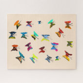 可愛い蝶の水彩画 ジグソーパズル (横)