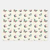 可愛い蝶パターン包装紙シート ラッピングペーパーシート (正面2)