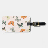 可愛い蝶パターン荷物タグ ラゲッジタグ (正面横)