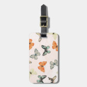 可愛い蝶パターン荷物タグ ラゲッジタグ (正面縦)