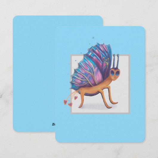 可愛い蝶 シーズンカード (正面/裏面)