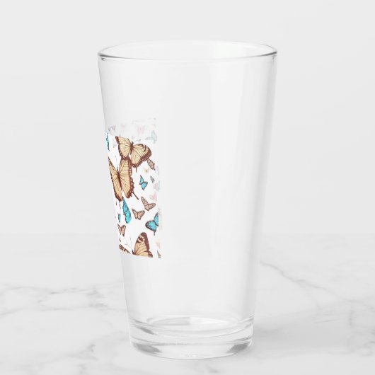 可愛い蝶 タンブラーグラス (左)
