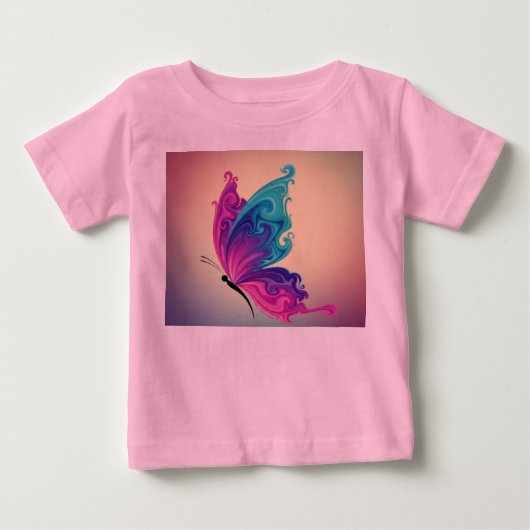 可愛い蝶 ベビーTシャツ (正面)