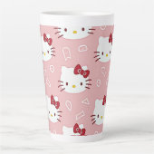 可愛い表現子猫のカップ カフェラテマグ (正面)