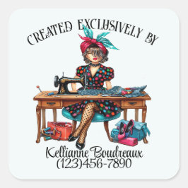 可愛い裁縫シーメストシール スクエアシール