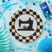 可愛い裁縫チェックパーティー ペーパープレート (パーティー)