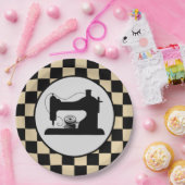 可愛い裁縫チェックパーティー ペーパープレート (パーティー)