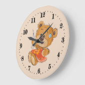 可愛い裁縫ルームのクマの装飾 ラージ壁時計 (傾斜)