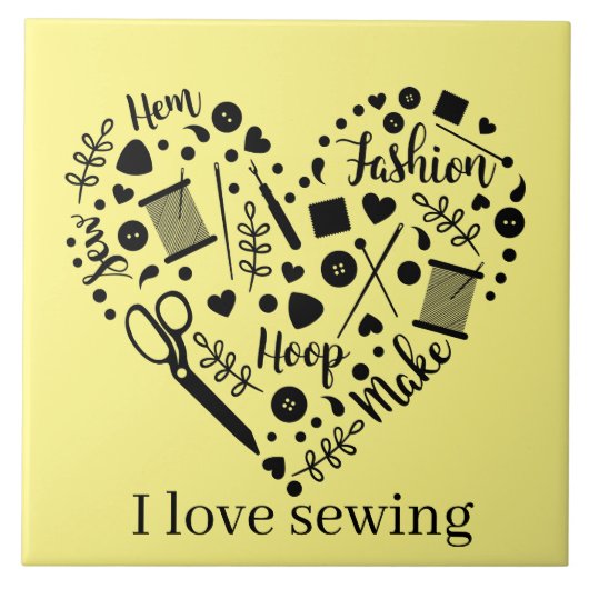 可愛い裁縫ルーム作り タイル (正面)