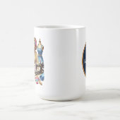 可愛い裁縫愛好家がモノグラムを追加 コーヒーマグカップ (中央)