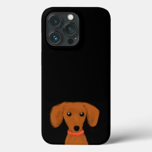 可愛い覗きダシュント   Wiener Dog Puppy Doxie iPhone 13 Proケース