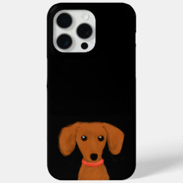 可愛い覗きダシュント | Wiener Dog Puppy Doxie iPhone 15 Pro Maxケース
