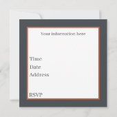 可愛い覗き見るウッドランドフォックスパーティー 招待状 (裏面)