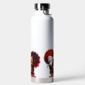 可愛い覗き見をするアフリカ系アメリカ人の少女 ウォーターボトル (左面)