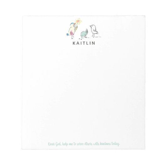 可愛い親愛鳥救済神が仕え ノートパッド (正面)