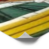 可愛い観光客のモダン町の港ファンタジー ポスター (角)