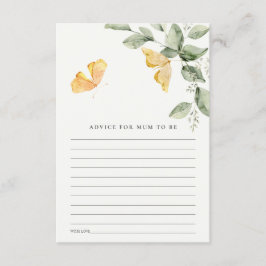 可愛い観葉蝶アドバイスマムベイビーシャワー エンクロージャーカード
