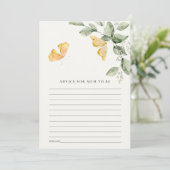 可愛い観葉蝶アドバイスマムベイビーシャワー 招待状 (スタンド正面)