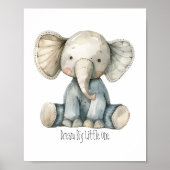 可愛い詰まった象の子供部屋ポスター ポスター (正面)