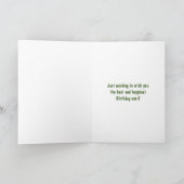 可愛い誕生日の態度のバグ  カード (内部)