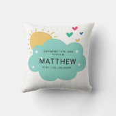 可愛い誕生状態生まれたばかりのベビー装飾用クッション クッション (裏面)