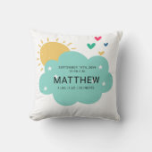 可愛い誕生状態生まれたばかりのベビー装飾用クッション クッション (正面)