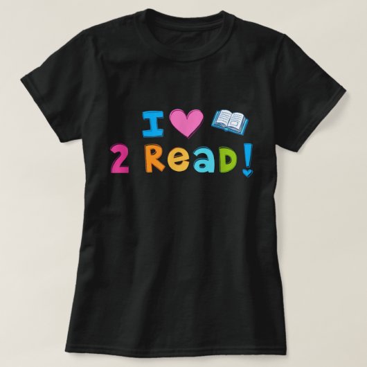 可愛い読ハートの2Tシャツが好き Tシャツ (デザイン正面)