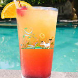 可愛い読子猫の庭 タンブラーグラス