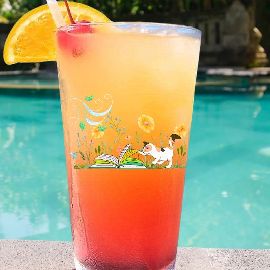 可愛い読子猫の庭 タンブラーグラス