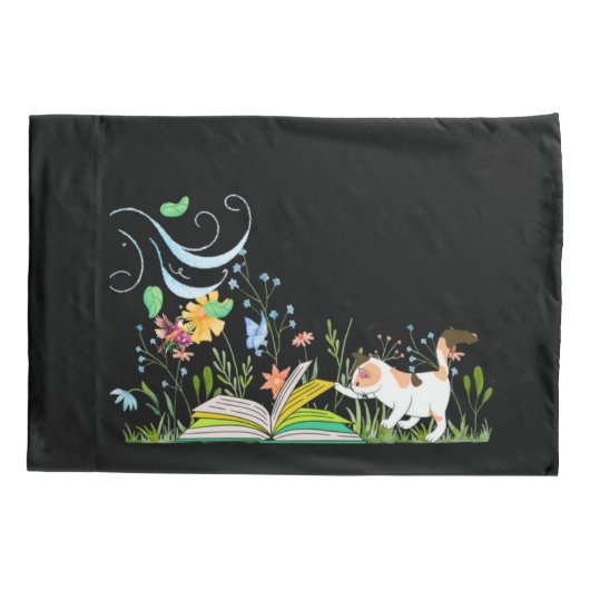 可愛い読子猫の庭 枕カバー (裏面)