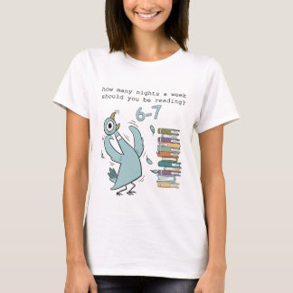 可愛い読書のミーム – 1週間に6〜7晩 – かわいい本 Tシャツ