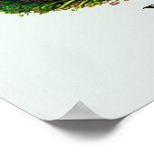 可愛い読木版動物のカスタマイズ ポスター (角)