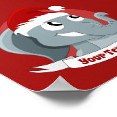 可愛い象のポスターが描かれたクリスマスアニメ ポスター (角)