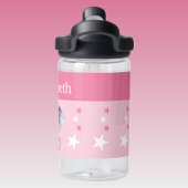 可愛い象の名前を追加する星の子供ピンク ウォーターボトル