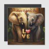 可愛い象の愛の磁気カード (正面/裏面)
