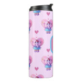 可愛い象の柄（お名前） タンブラー (回転左)