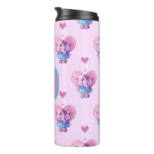 可愛い象の柄（お名前） タンブラー (回転右)