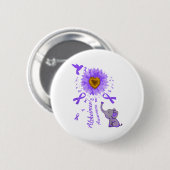 可愛い象ひまわり彼のために思い出す 缶バッジ (正面&裏面)