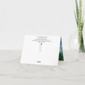 可愛い象カラフルのグリーティングカード カード (裏面)