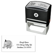 可愛い象パーソナライズされた セルフインキングスタンプ (インサイチュ)