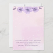 可愛い象パープルフローラ1st誕生日 招待状 (裏面)