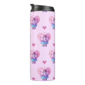 可愛い象ピンクパターン（の模様が）ある タンブラー (回転右)