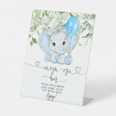 可愛い象ベビーシャワーボーイママママオサバー 台座サイン (正面)