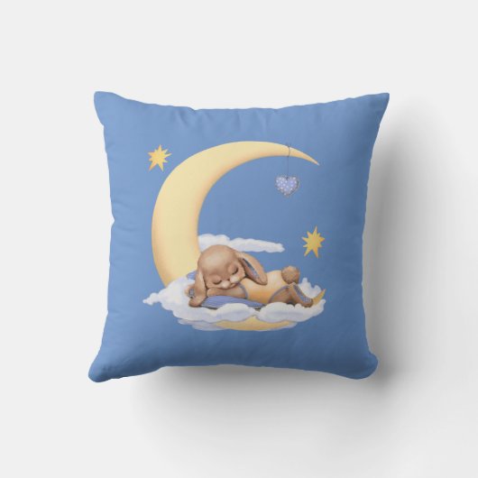 可愛い豪華なウサギの眠気を伴う装飾枕 クッション (裏面)