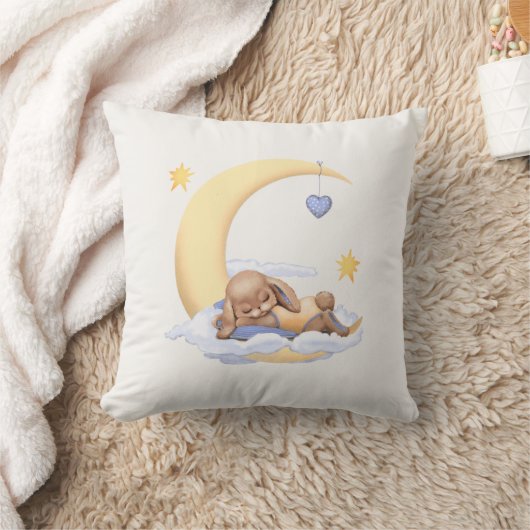 可愛い豪華なウサギの眠気を伴う装飾枕 クッション (ブランケット)